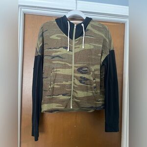 Alternative Apparel Camo Hoodie with Black Accents